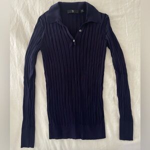 UNIQLO navy, long sleeve polo